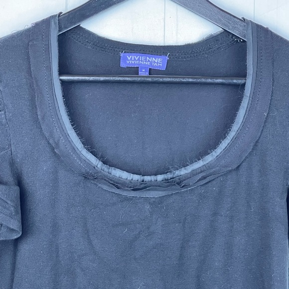 Vivienne Tam Black Cree Neck Tube Top Size M - Picture 4 of 6